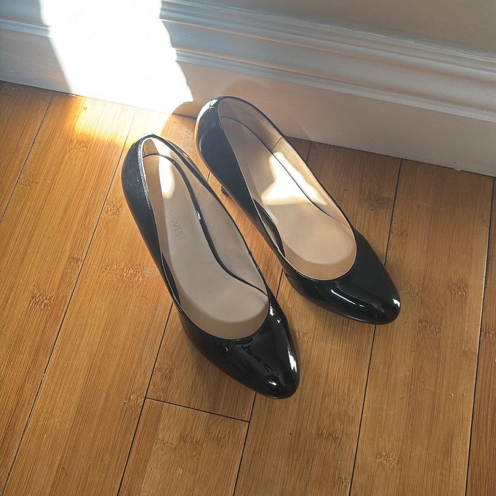 Nine West Black Patent Leather Pumps